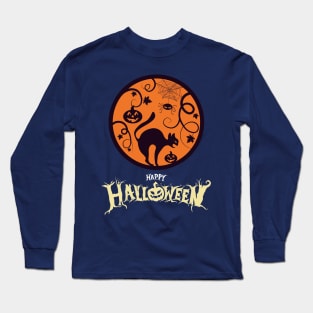 Happy Halloween Orange Ragdoll Cat Long Sleeve T-Shirt